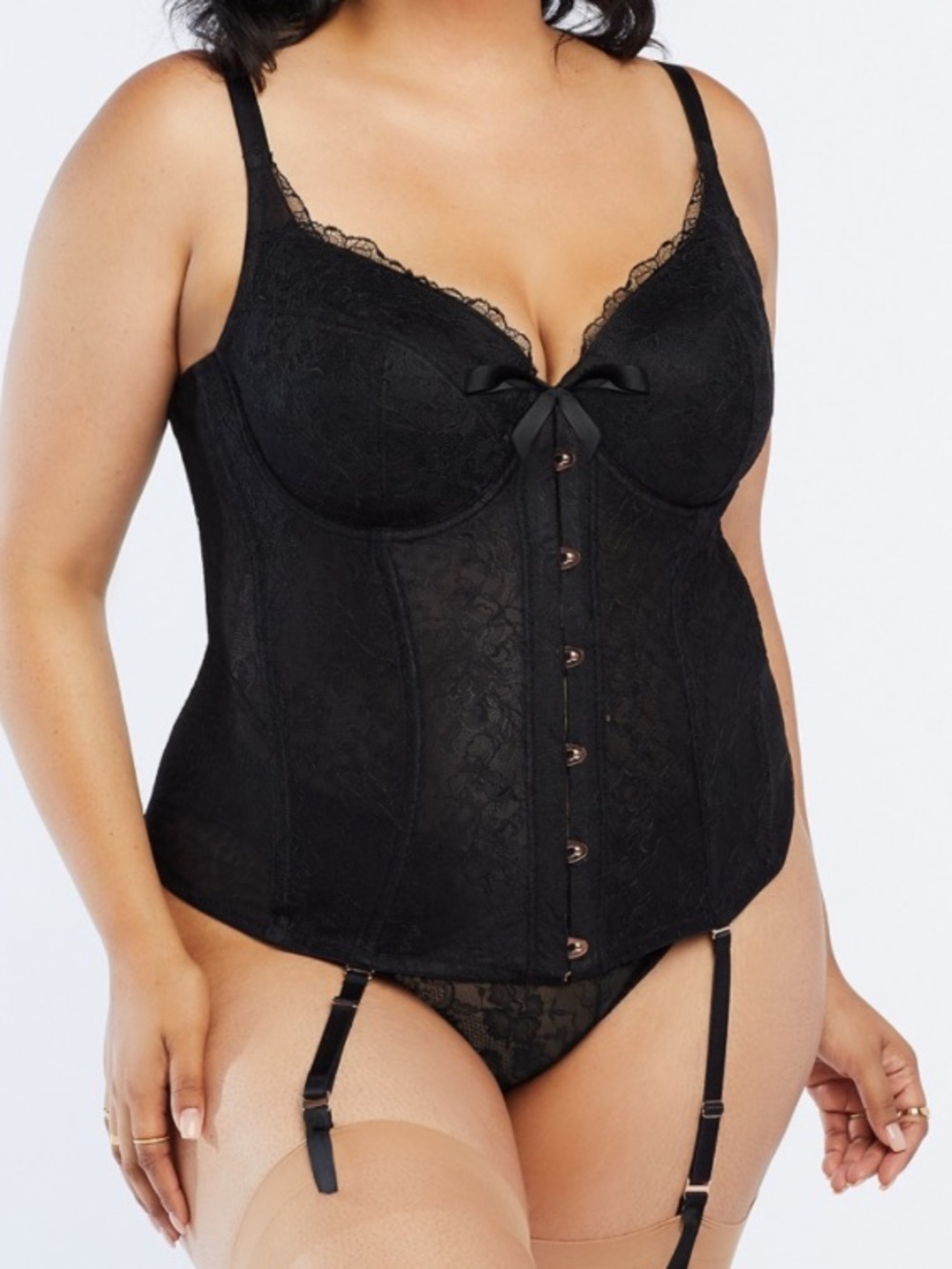 Savage X fenty  Lace corset Bustier with Garter Straps NWT size 3X